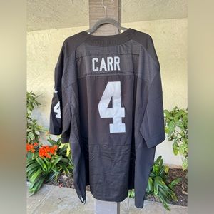 Derek Carr Raiders jersey, size 56, 3XL in worn, very good condition.